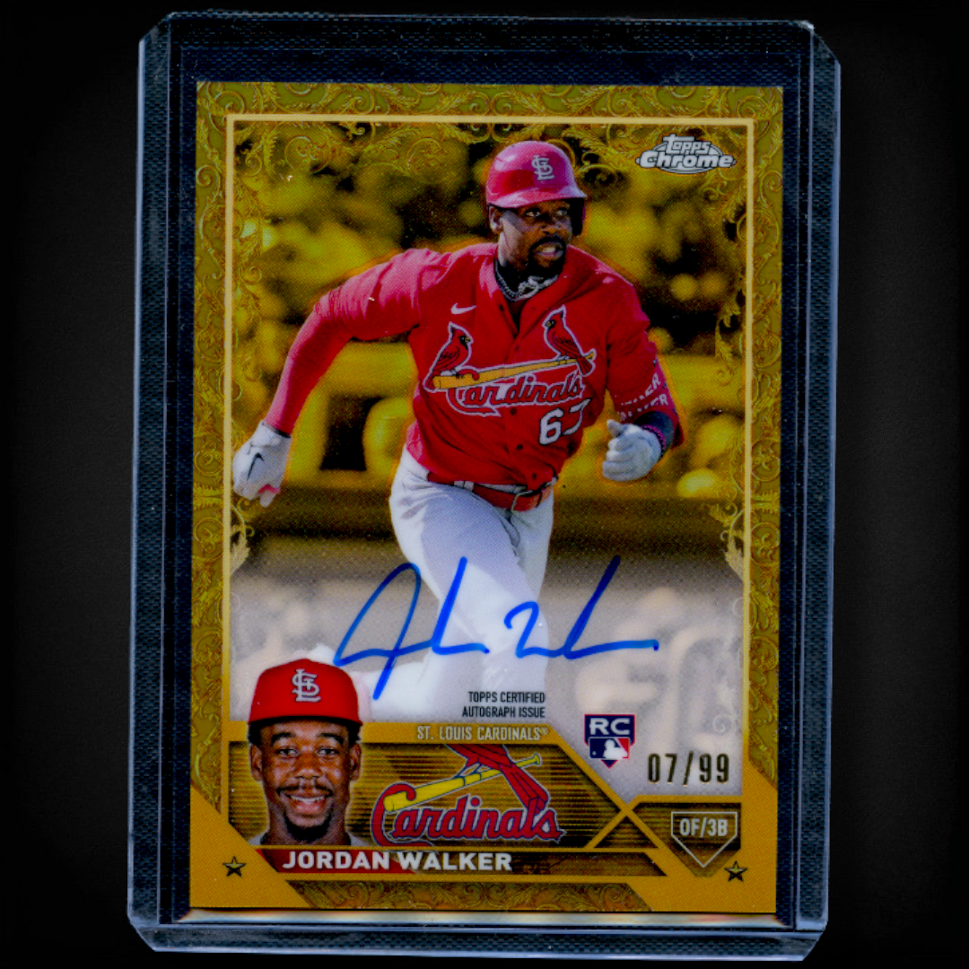 2023 Topps Gilded Jordan Walker Gold Etch Auto RC #/99 Cardinals