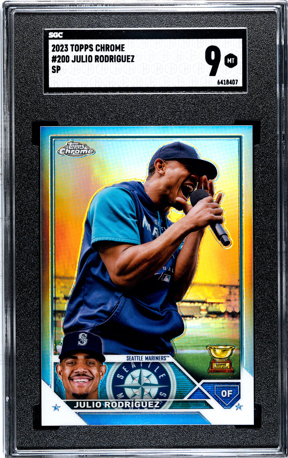 2023 Topps Chrome Julio Rodriguez SP Image Variation Refractor