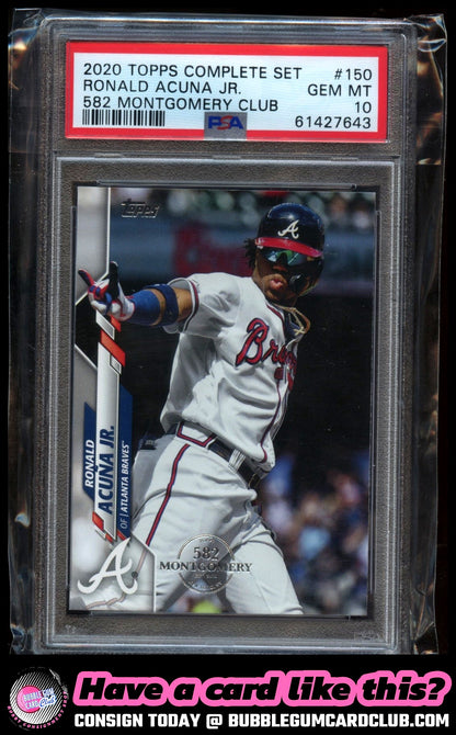 2020 Topps Ronald Acuña Jr. 582 Montgomery Atlanta Braves PSA 10