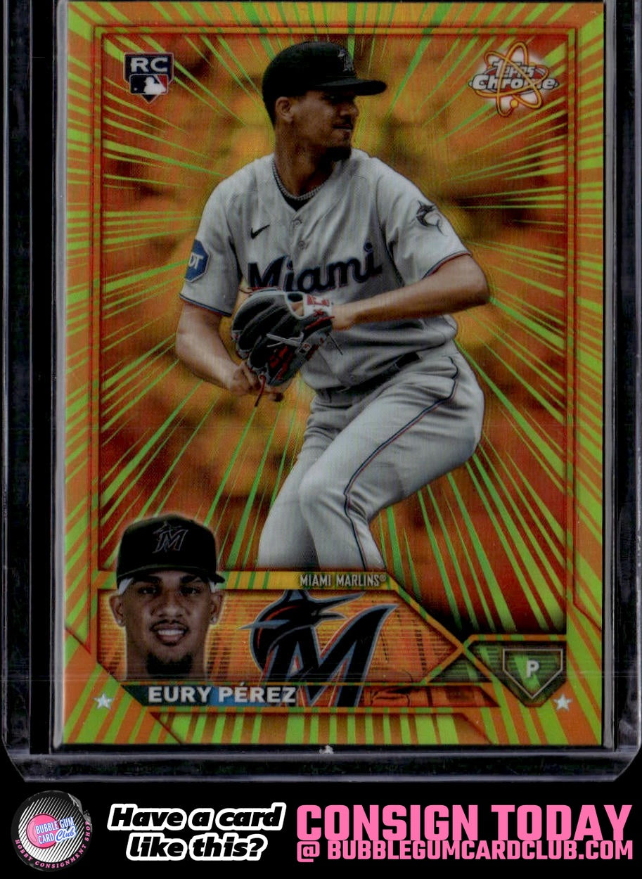 2023 Topps Chrome Update Eury Pérez Radiating Rookies SSP Case Hit Marlins