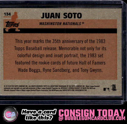 2018 Topps Update Juan Soto Silver Pack Washington Nationals