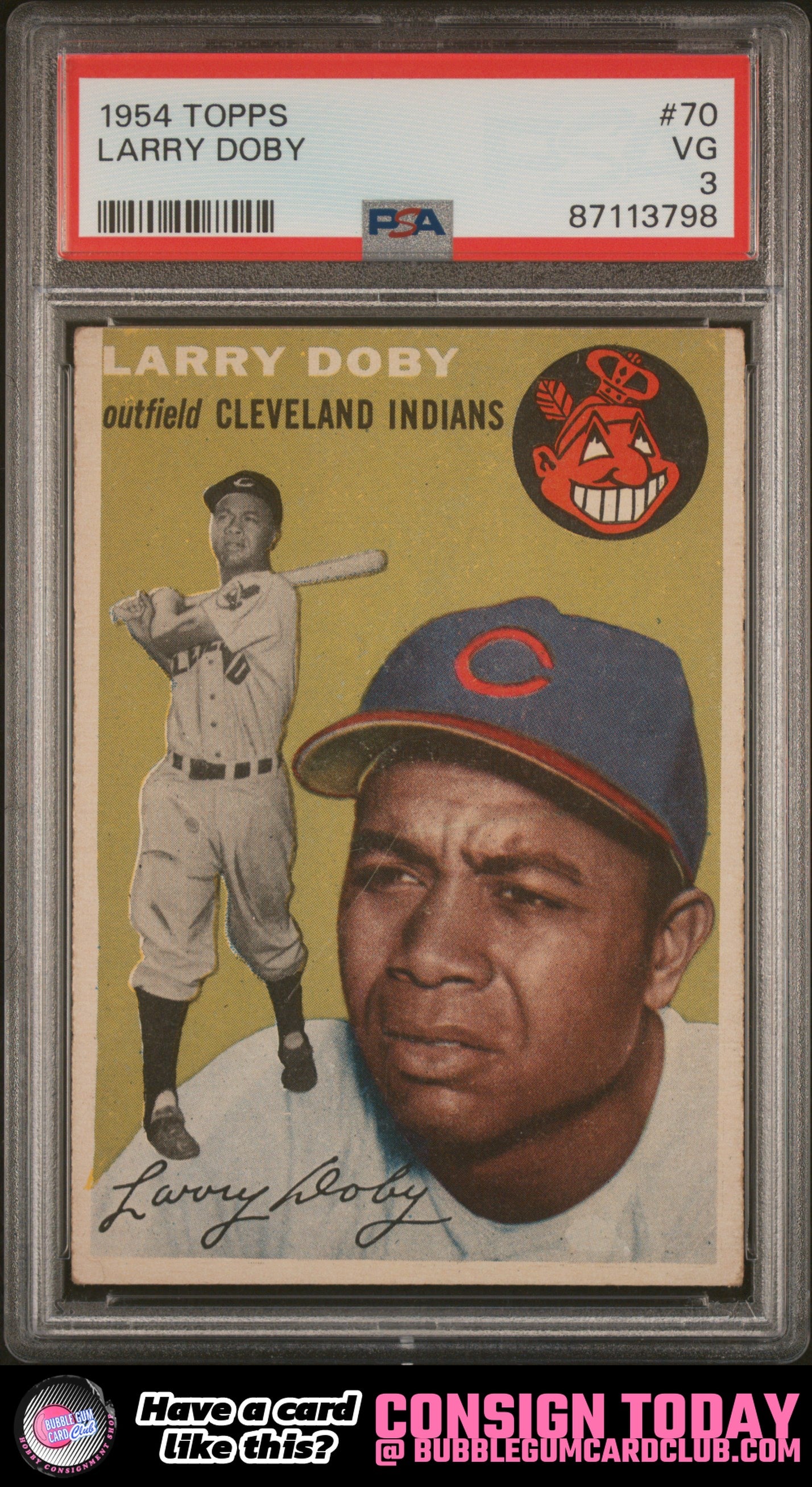 1954 Topps Larry Doby Cleveland Indians PSA 3