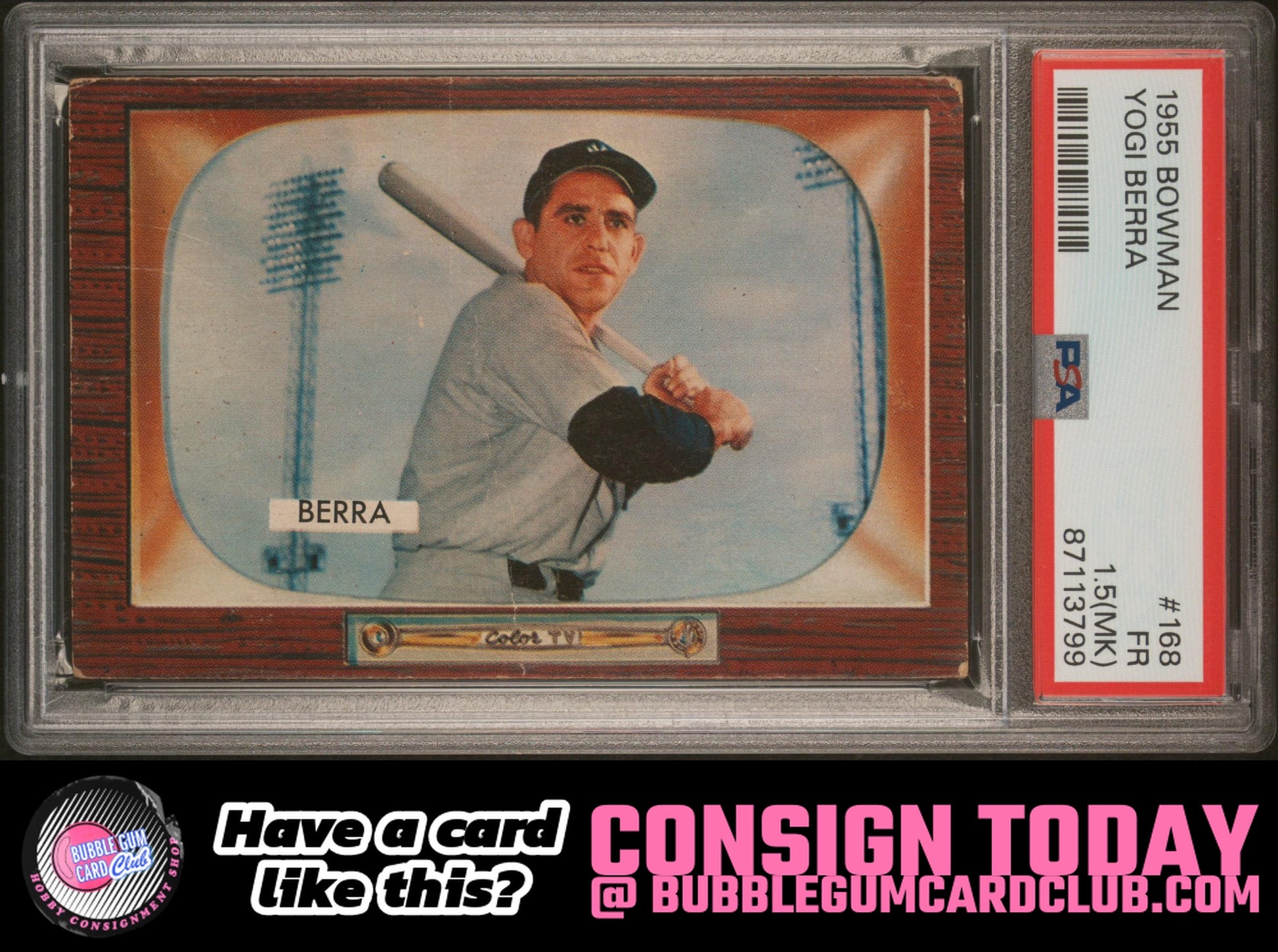 1955 Bowman Yogi Berra New York Yankees PSA 1.5