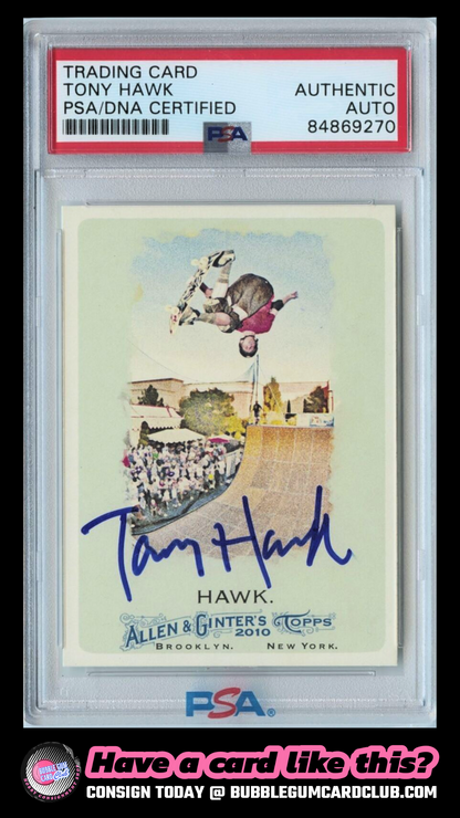 2010 Topps Allen & Ginter Tony Hawk Auto PSA Authentic #54