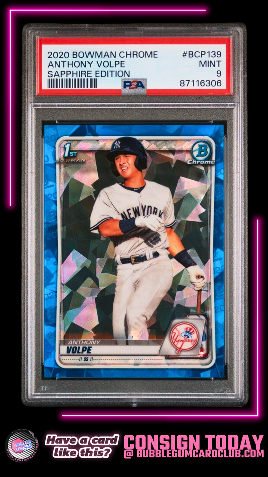 2020 Bowman Chrome Sapphire Edition Anthony Volpe #BCP-139 PSA 9 Yankees
