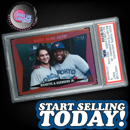 2020 Topps Archives Bo Bichette Vladimir Guerrero Jr. Baby Blue Jays Red /25