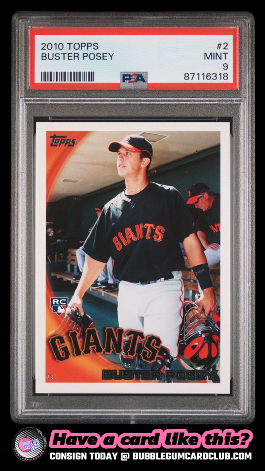 2010 Topps Buster Posey Rookie RC Giants PSA 9
