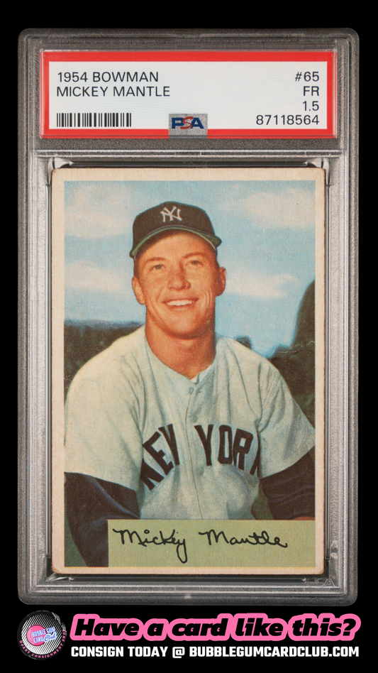 1954 Bowman Mickey Mantle New York Yankees PSA 1.5