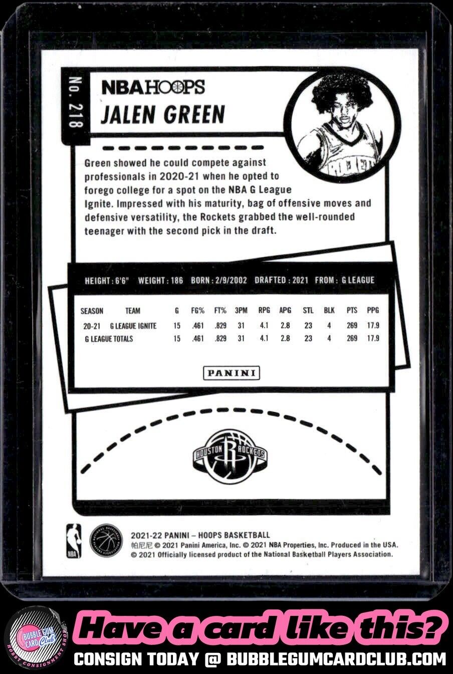 2021-22 Hoops Jalen Green Anniversary Edition Rookie Explosion Houston Rockets