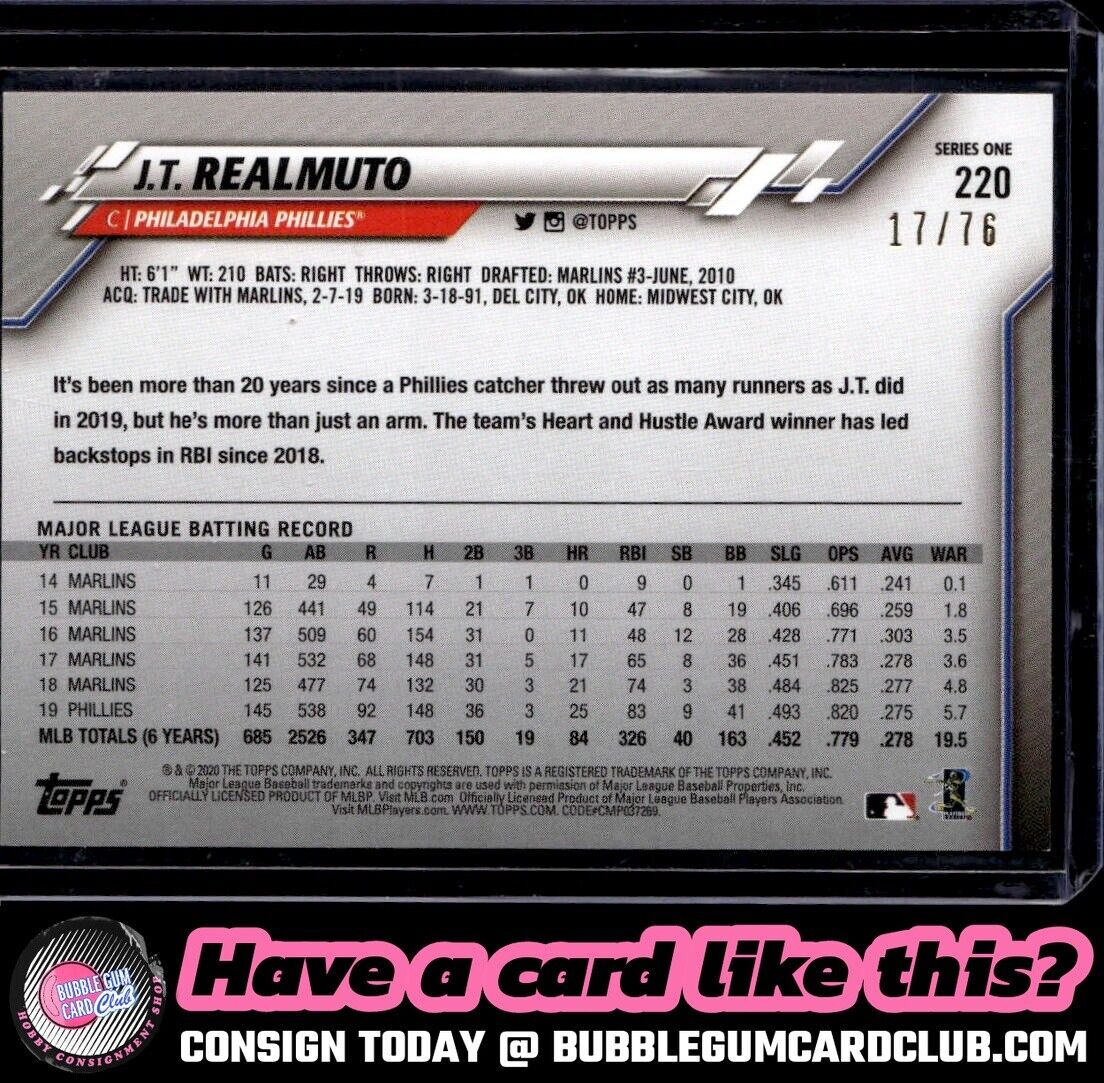 2020 Topps J.T. Realmuto Independence Day /76 Philadelphia Phillies