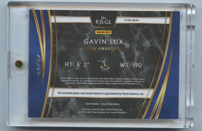 2020 Panini Select Gavin Lux 1/1 Los Angeles Dodgers