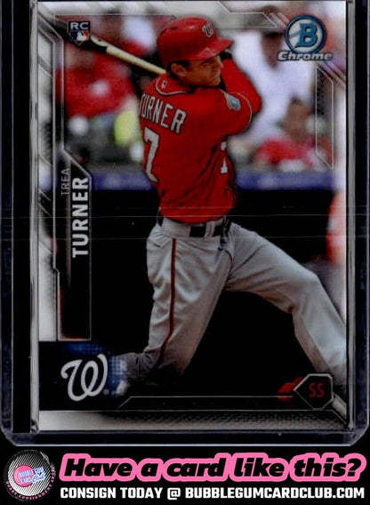 2016 Bowman Chrome Trea Turner Refractor Washington Nationals /499