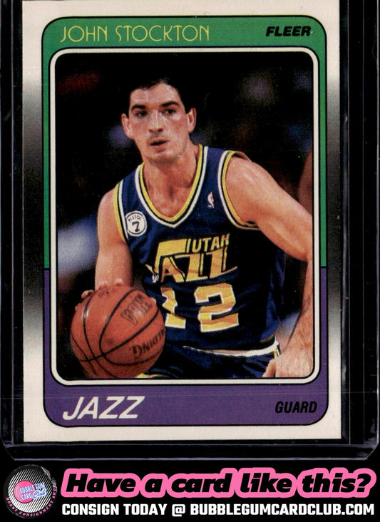 1988-89 Fleer John Stockton Rookie Utah Jazz