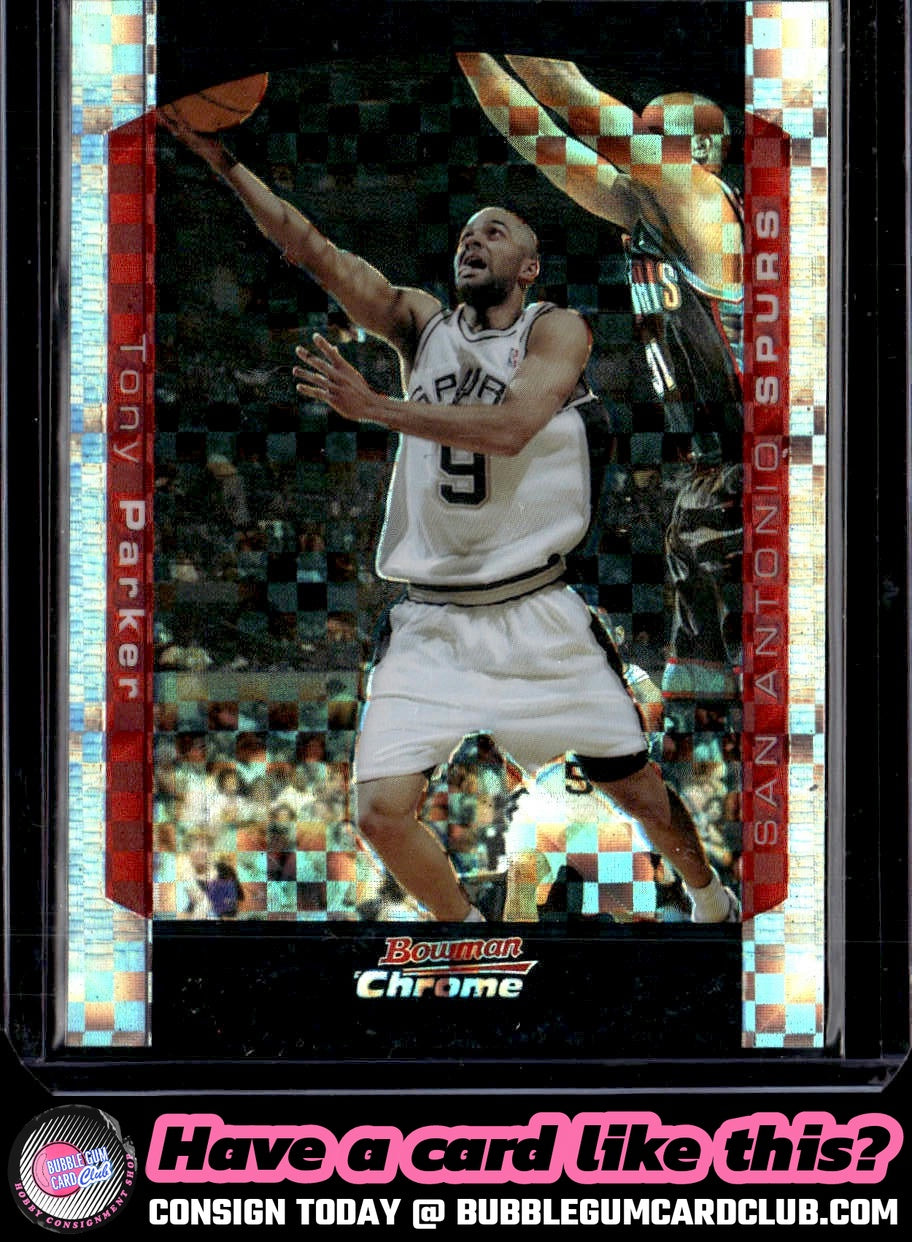 2004-05 Bowman Tony Parker Chrome X-Fractors San Antonio Spurs