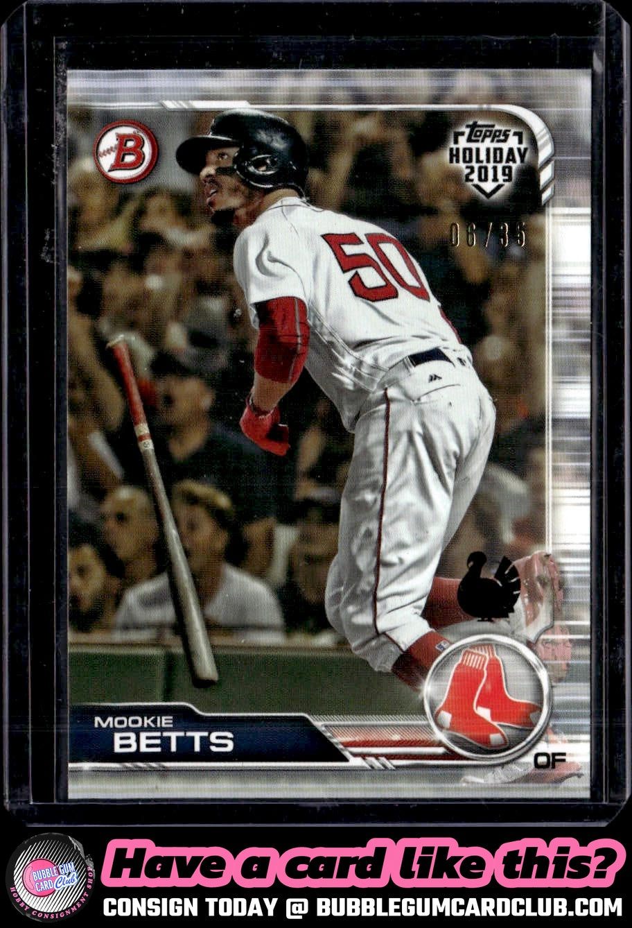 2019 Topps Bowman Holiday Mookie Betts Turkey Boston Red Sox