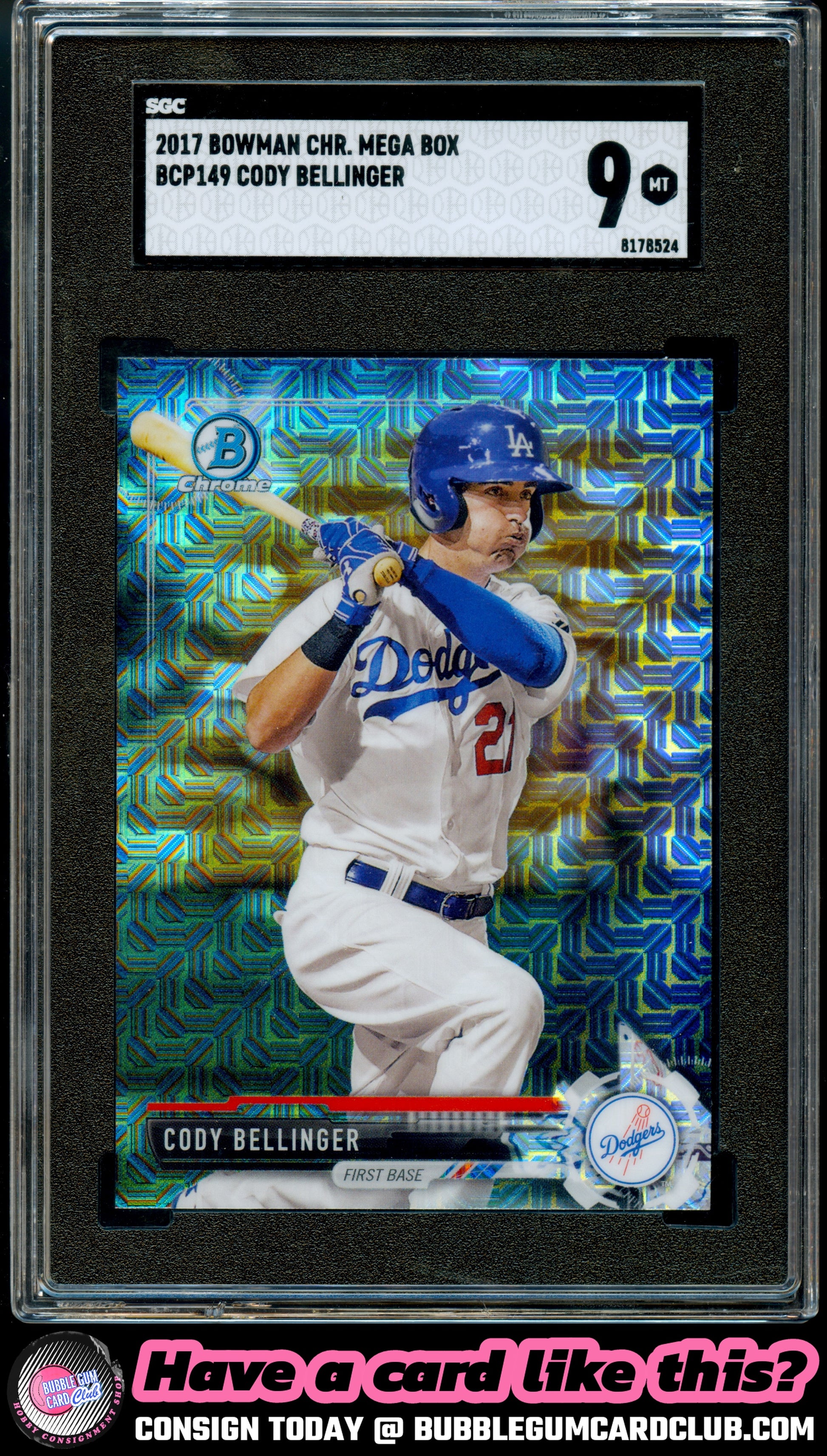 2017 Bowman Cody Bellinger Chrome Prospects Mojo Los Angeles Dodgers