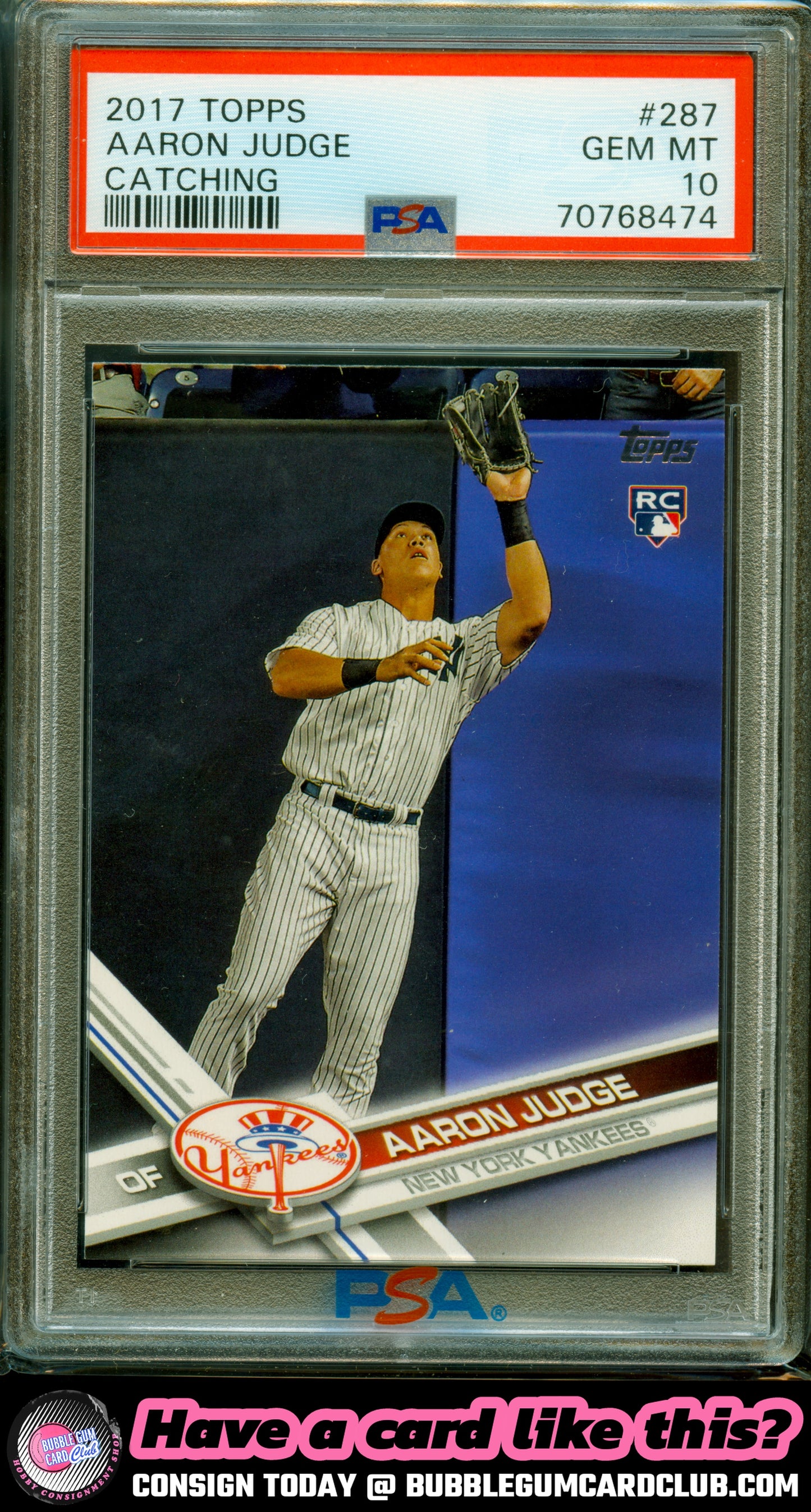 2017 Topps Aaron Judge New York Yankees PSA 10 70768474