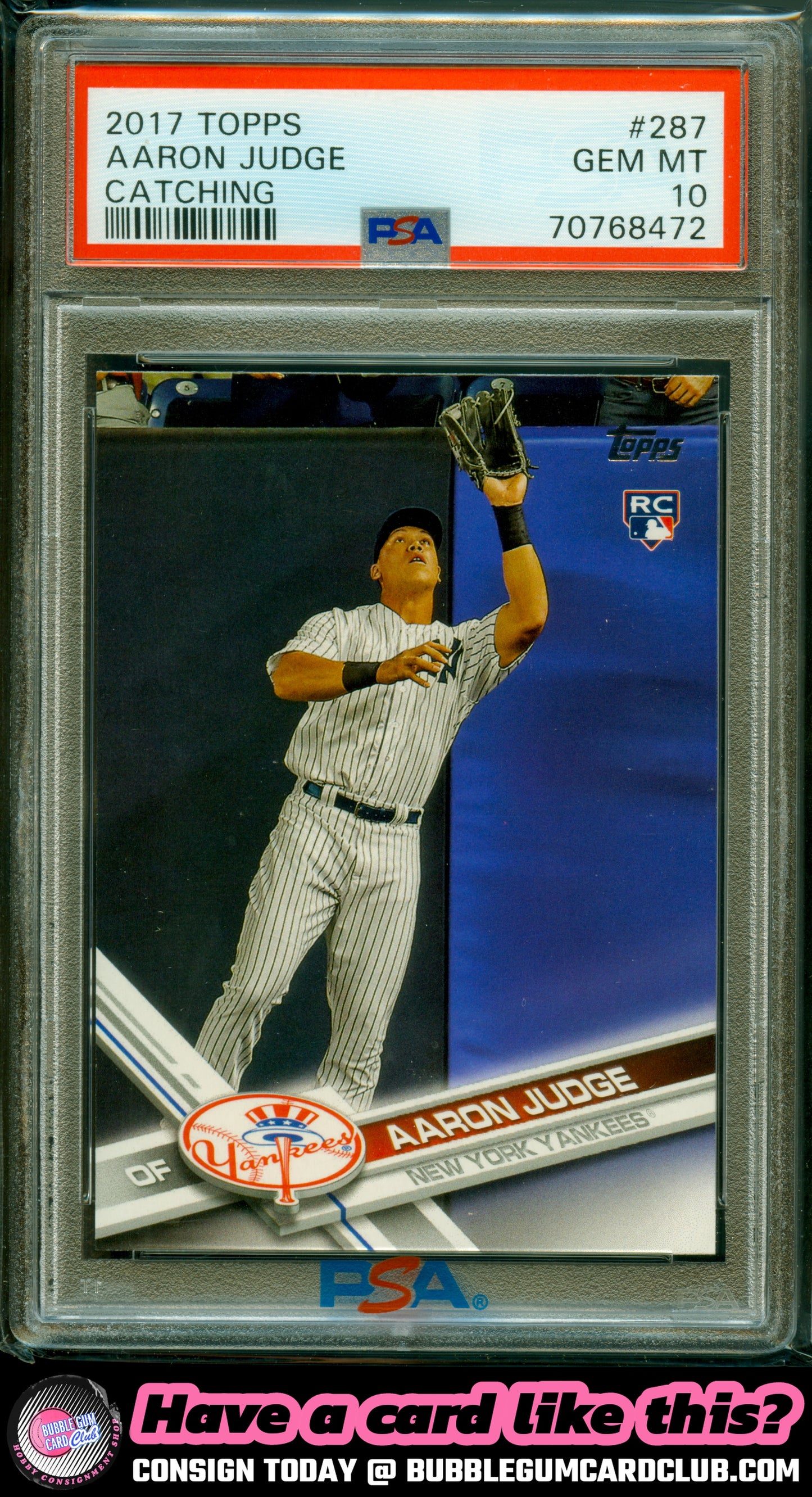 2017 Topps Aaron Judge Rookie New York Yankees PSA 10 70768472