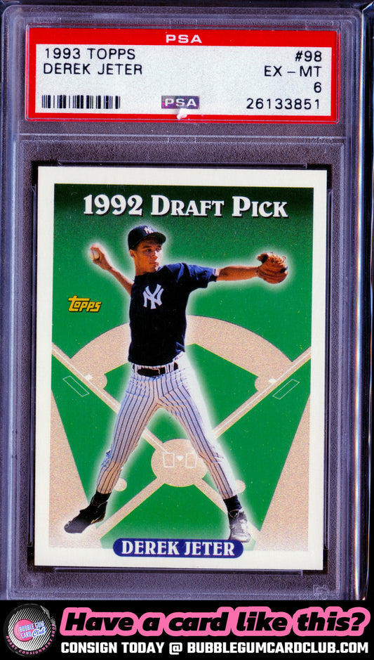 1993 Topps Derek Jeter Rookie New York Yankees PSA 6