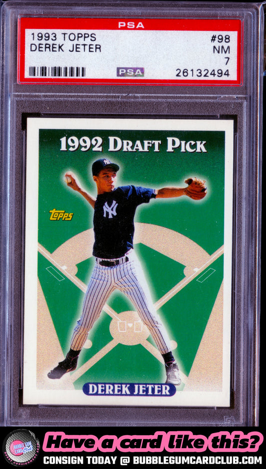 1993 Topps Derek Jeter Rookie New York Yankees PSA 7