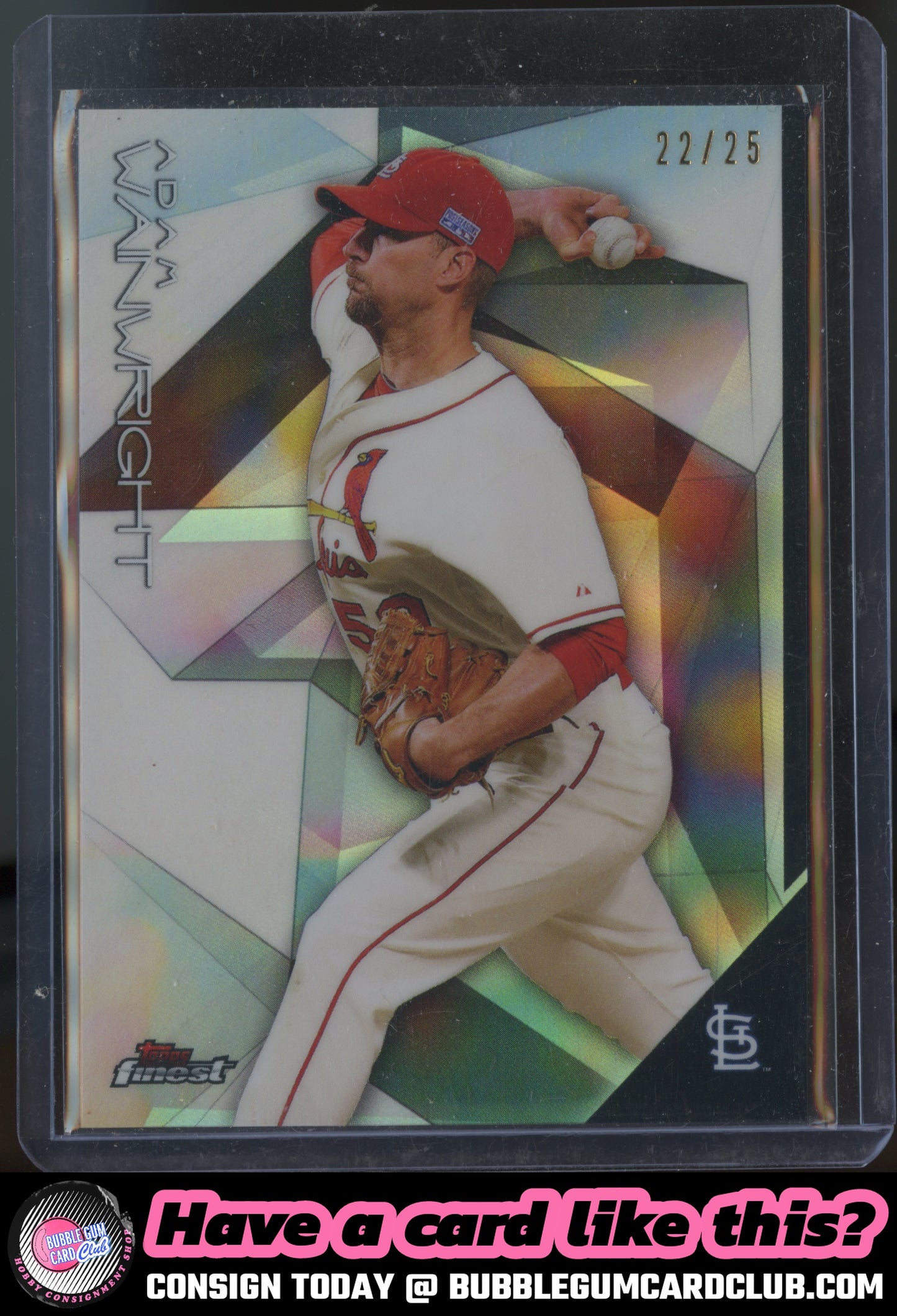 2015 Finest Adam Wainwright Refractor #/25 St. Louis Cardinals