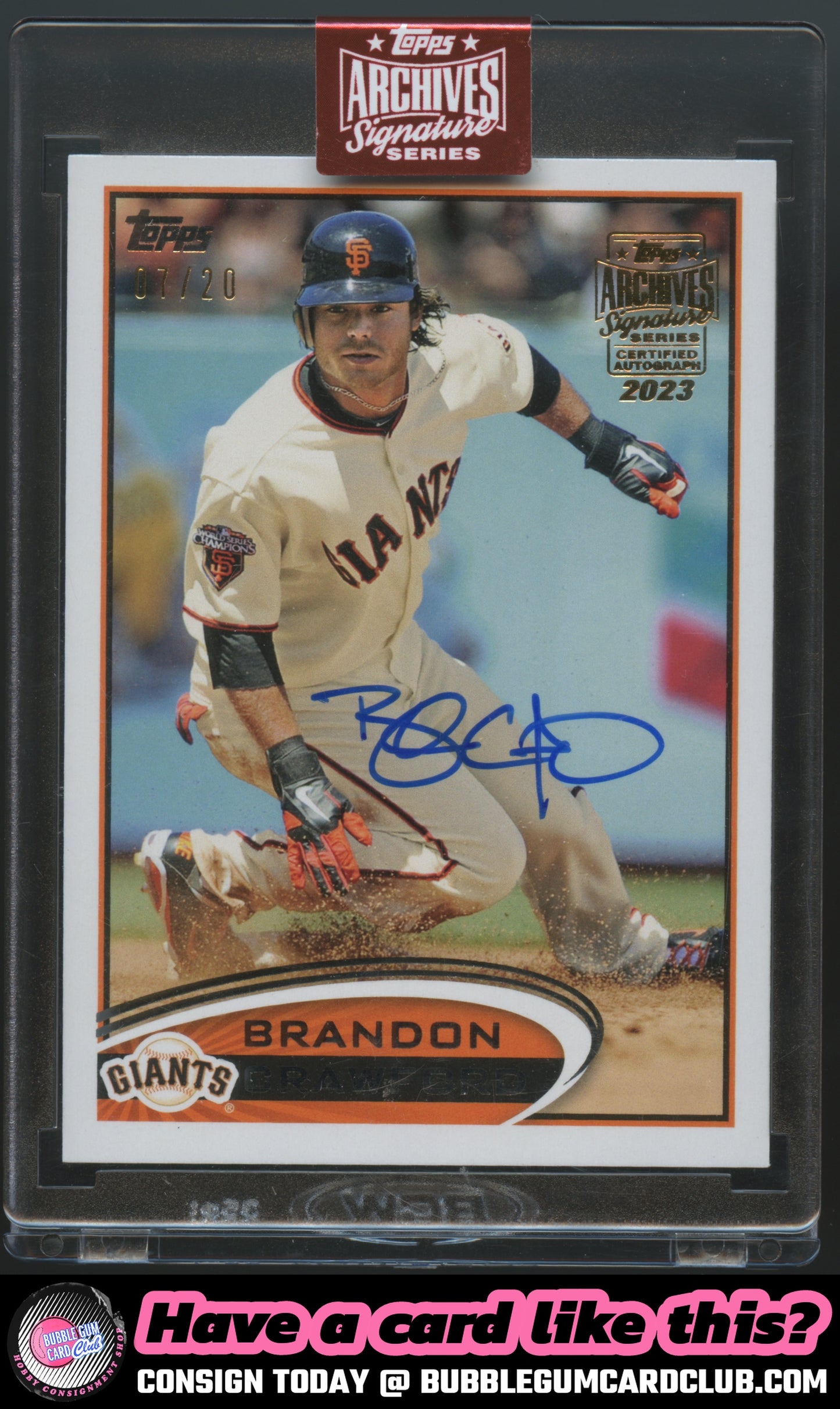 2023 Topps Archives Signature Brandon Crawford Auto /20 Giants