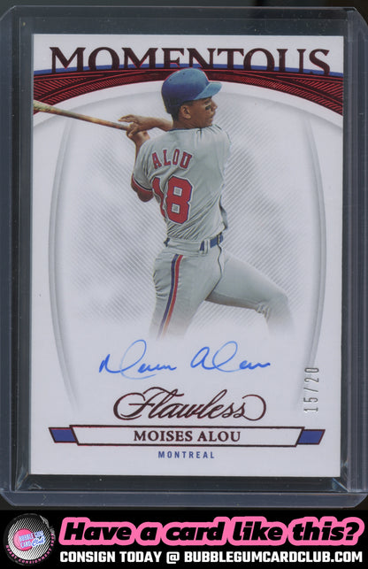 2023 Flawless Moises Alou Red Auto /20 Expos