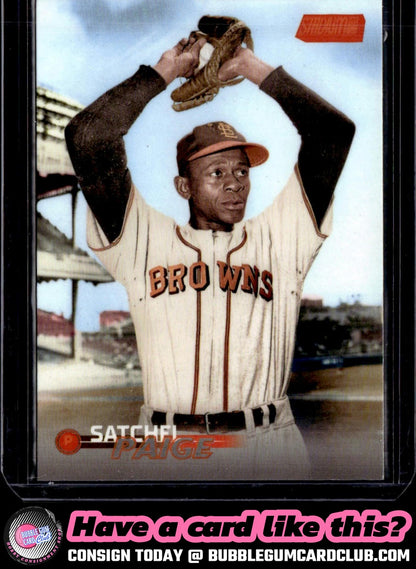 2023 Stadium Club Satchel Paige Orange Foil #/199 St. Louis Browns