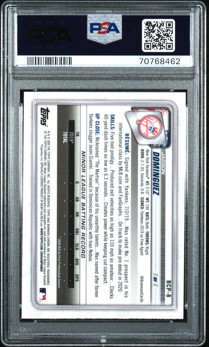 2020 Bowman Chrome Jasson Dominguez Mega Box PSA 9