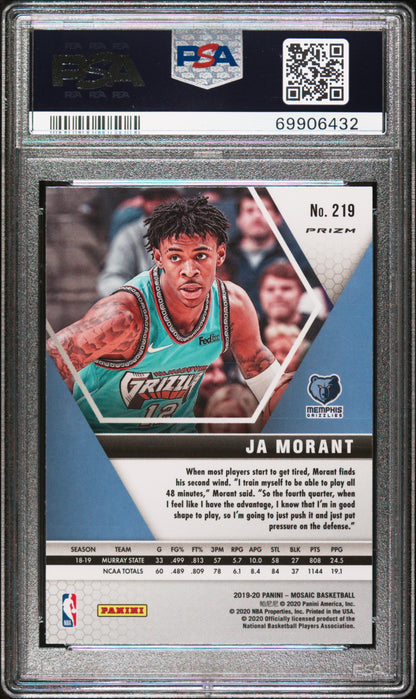 PSA 10 2020 Panini Mosaic Ja Morant Pink Camo PSA 10